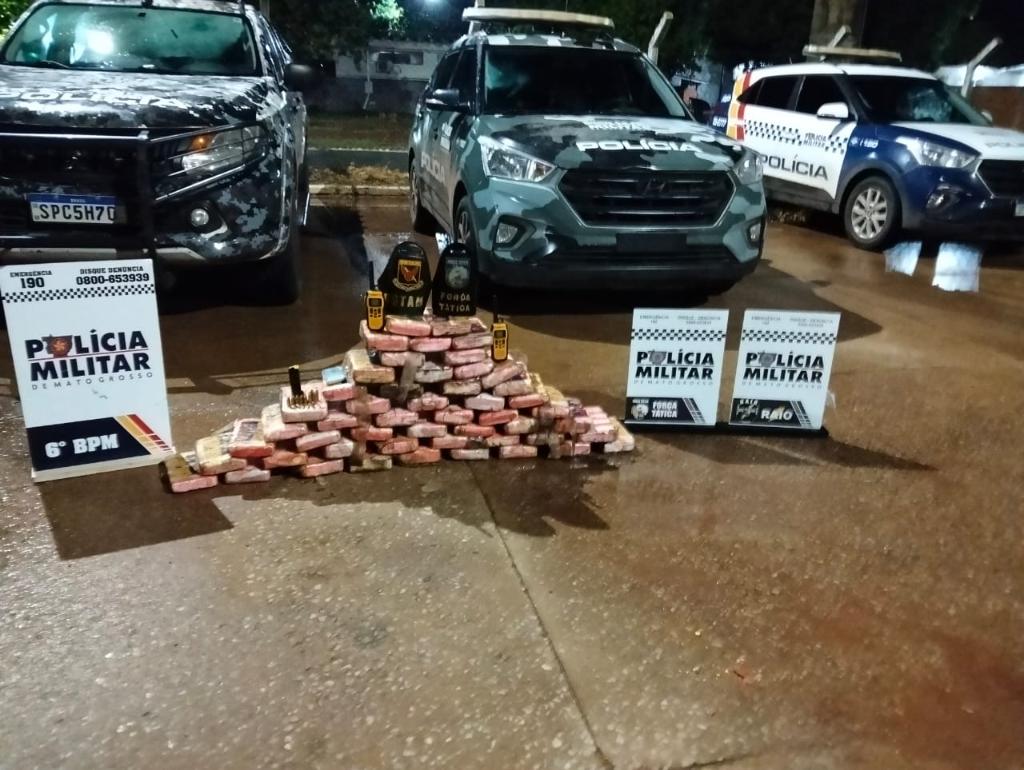 Polícia Militar prende faccionado com 50 tabletes de maconha e munições em Cáceres