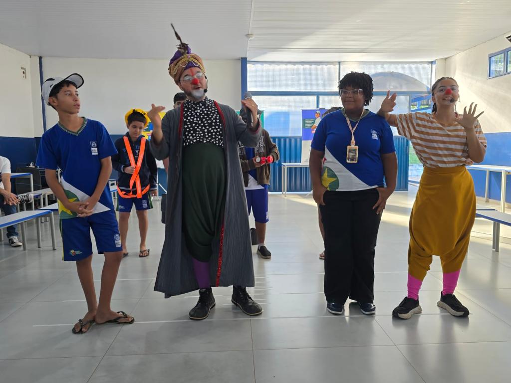 Teatro na Escola Diva Hugueney, no bairro Aroreira, em Cuiabá - Foto por: Ligiani Silveira - CGE/MT