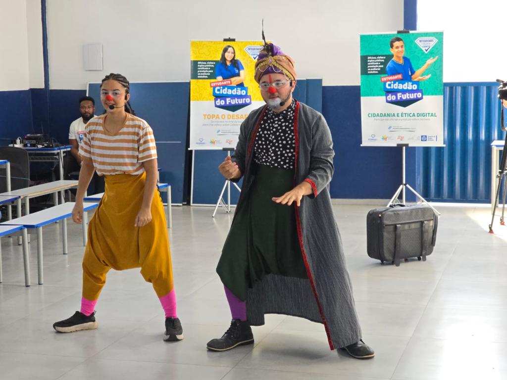 Teatro na Escola Diva Hugueney, no bairro Aroreira, em Cuiabá - Foto por: Ligiani Silveira - CGE/MT