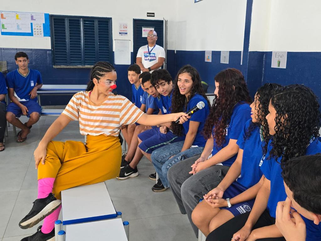 Teatro na Escola Diva Hugueney, no bairro Aroreira, em Cuiabá - Foto por: Ligiani Silveira - CGE/MT