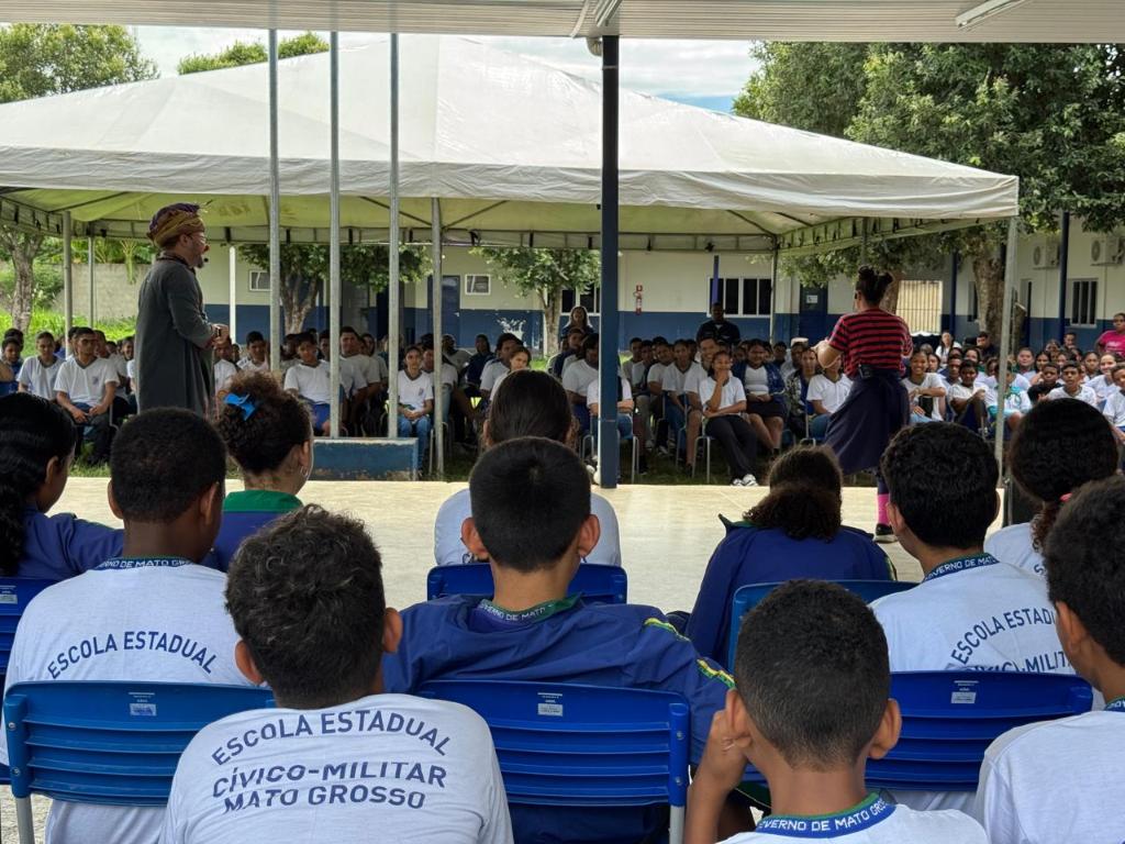 Teatro na Escola José de Barros Maciel em Nossa Senhora do Livramento - Foto por: Luciana Silva | CGE-MT