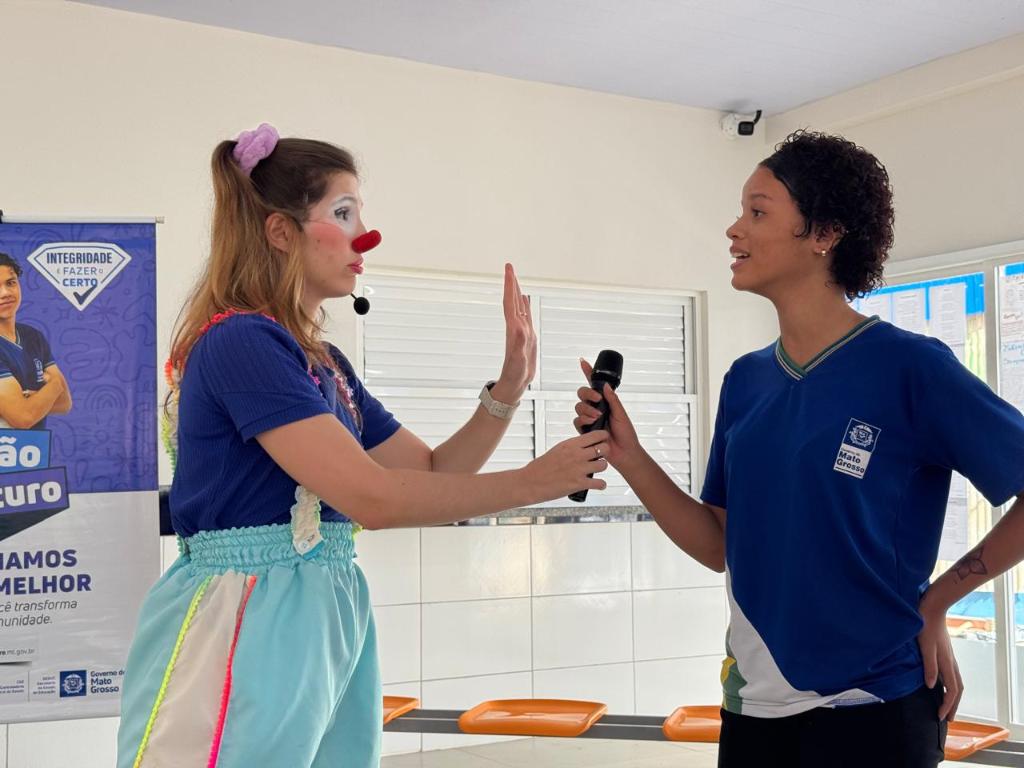 Teatro na Escola Historiador Rubens de Mendonça em Cohab São Gonçalo - Foto por: Luciana Silva | CGE-MT